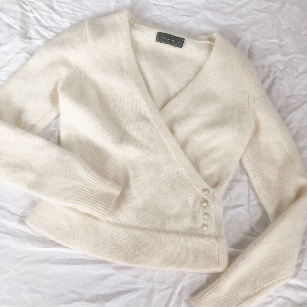THE LIMITED/ plush angora wrap sweater